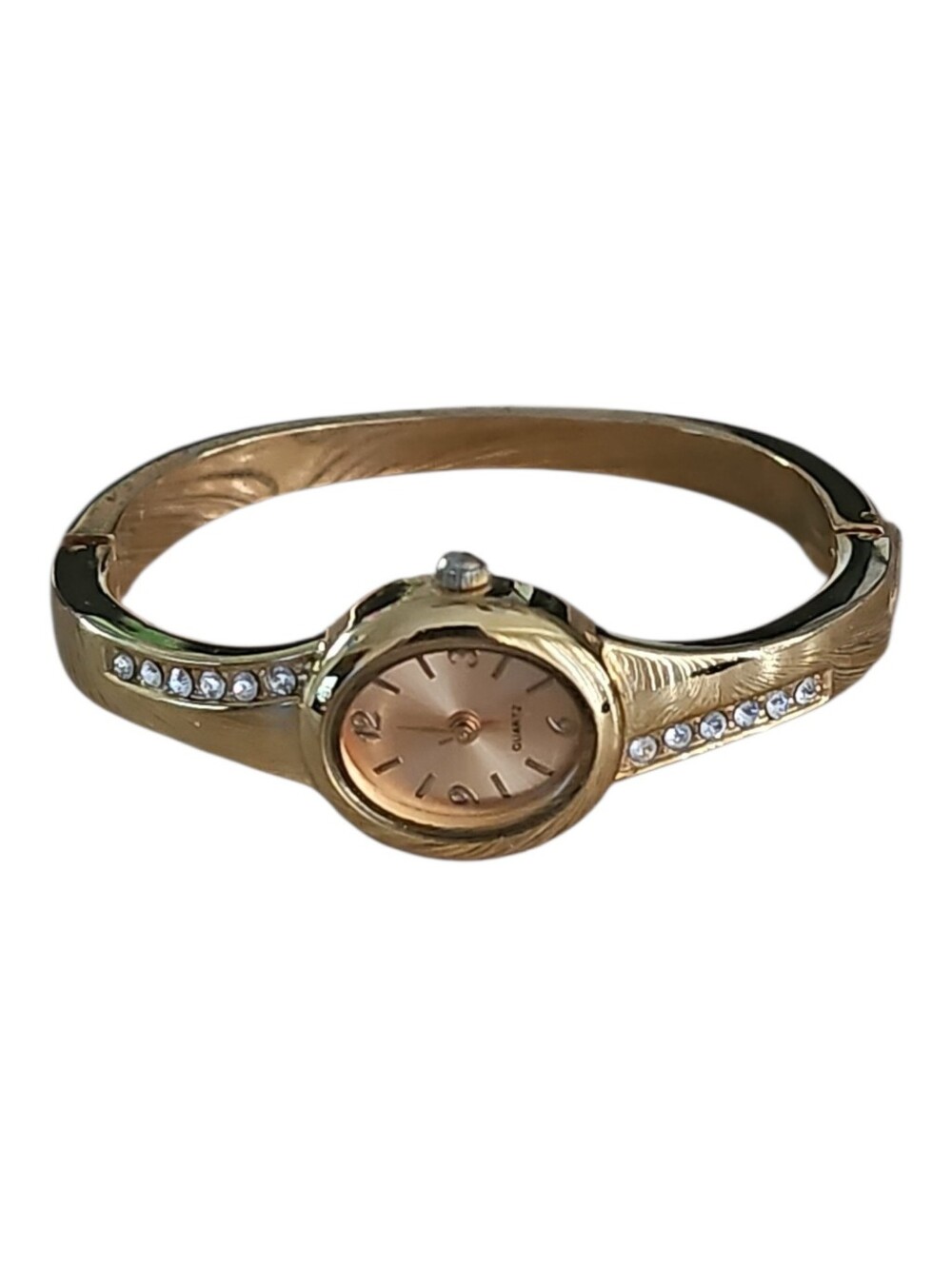 Ladies Gold Crystal Bangle Watch for Women - Elegant Bracelet Timepiece